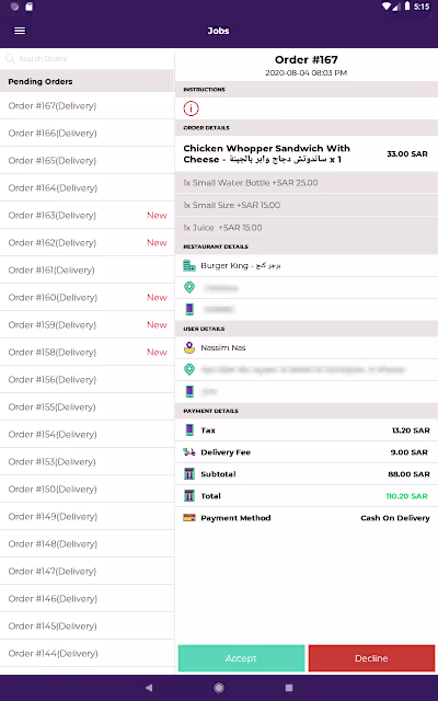 App for Restaurants 