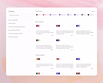 Automation Workflow Interface Design