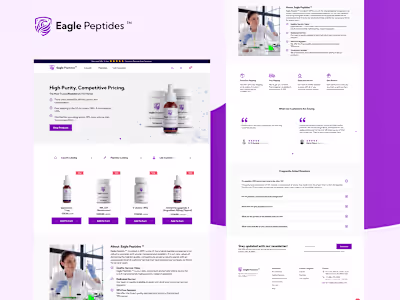 Eagle Peptides ™ E-Commerce Design