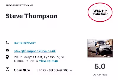 I help Steve Thompson move beyond just a Which? Trusted Trad...