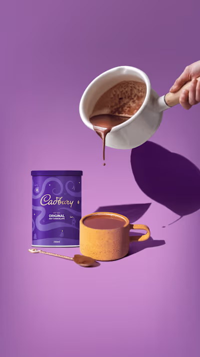 Cadbury's hot chocolate packaging