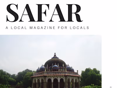 Safar Magazine I Editor in chief