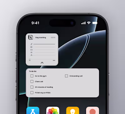 I designed a mobile widget for Notion to track daily habits ...