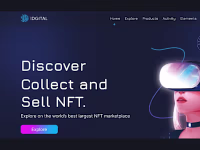 Web App Design of NFT marketplace Using FIGMA