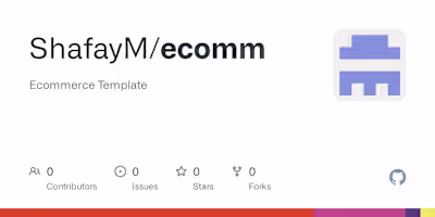 GitHub - ShafayM/ecomm: Ecommerce Template
