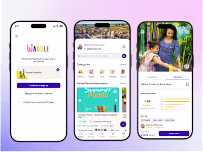 Event booking app for the UK