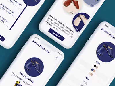 @madebyboujarra on Instagram: “Berber Babouche Ui Mobile App
#u…