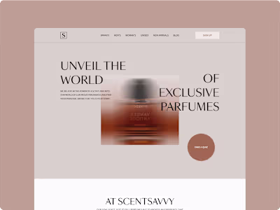 A Luxurious E-Commerce Experience for Perfume Lovers 