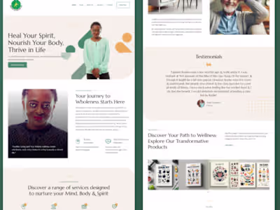 Modern Wellness Coach Website Design 
