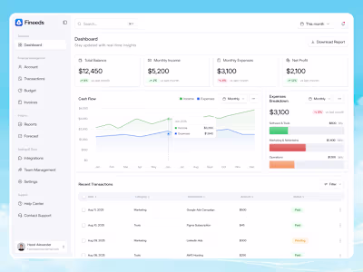 Saas Finance Dashboard