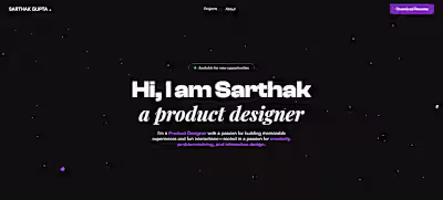 Personal Portfolio : Framer Development