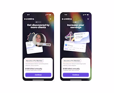Old Contra paywall concepts ✨ Who else is waiting for a Cont...