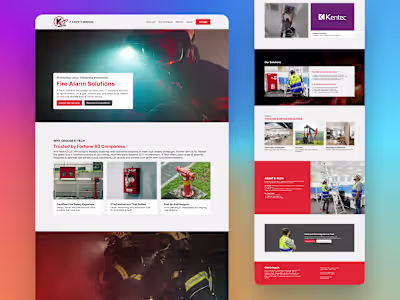 K-Tech Landing Page Design