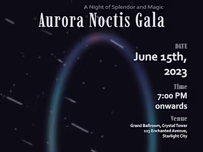 poster for a gala