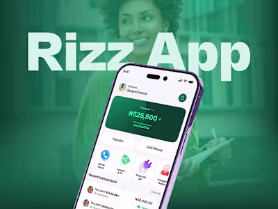 Rizz App - Playful, Modern Banking UX