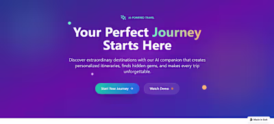 AI Travel Companion Landing Page