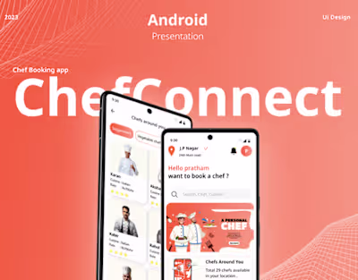 Android Presentation - Chef Booking App | Behance