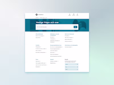 Redesign of FAQ page