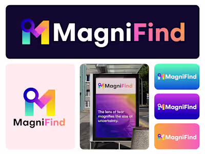 Moder Colorful branding logo for MagniFind