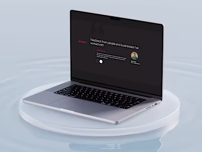 Developer's Portfolio Website Design