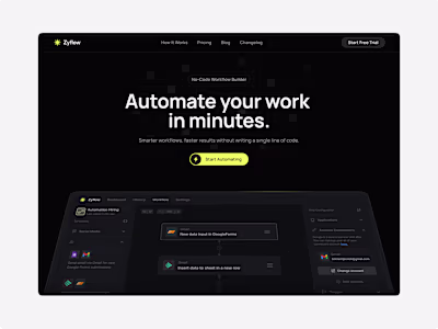 Zyflow - Premium SaaS Marketing Website