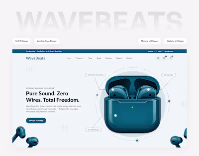 Air pods Website Hero banner