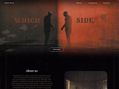 Book store website on Behance