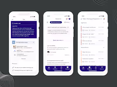 End-of-life planning and grief management app