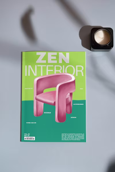 Custom Illustration and Magazine Cover for Zen