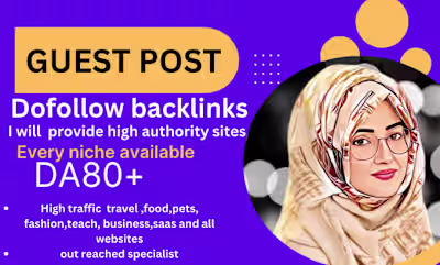 I will do guest post on high da DR websites do follow backlinks
