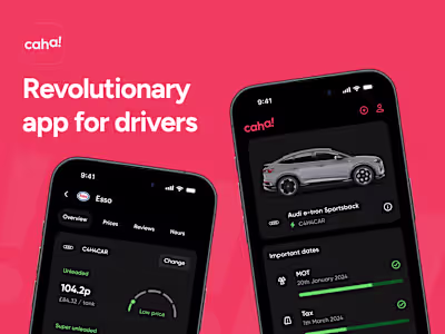 Caha! — Revolutionary app for drivers