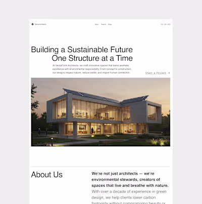 Using Figma and Webflow, i designed and built Verda Architec...