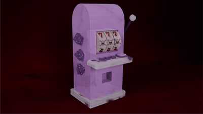 Lilac Lady Slot Machine 3D Model
