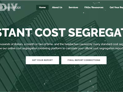 DIYCostSeg - Building a User-Friendly Cost Segregation Platform