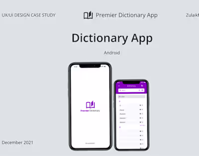 Dictionary App Case Study Design :: Behance