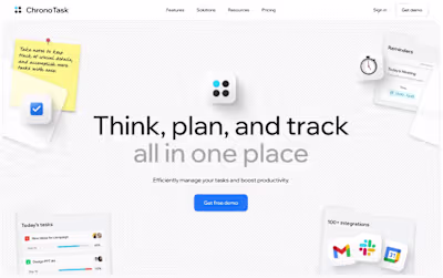 ChronoTask Landing Page Design