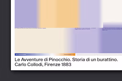 Data visualization poster about Pinocchio