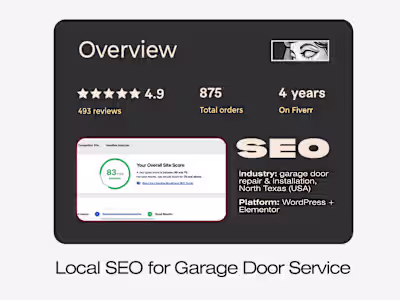 SEO Optimization for Garage Door Company