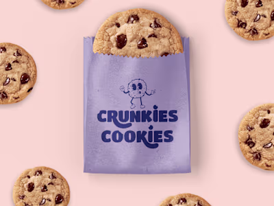 BRANDING & VISUAL IDENTITY CRUNKIES COOKIES