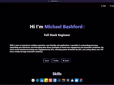 Michael Bashford Portfolio