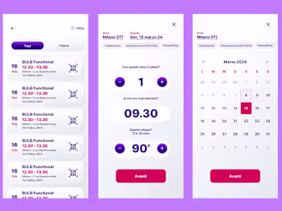 Gym Website Mobile UI