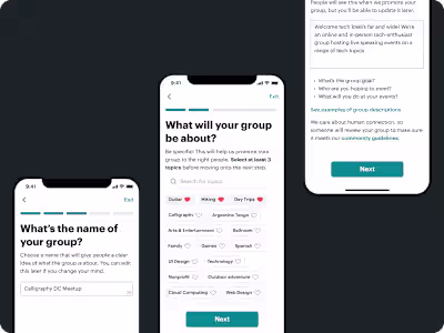 Subscription Flow for Meetup