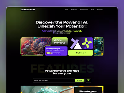 AI Image Converter Landing Page Design