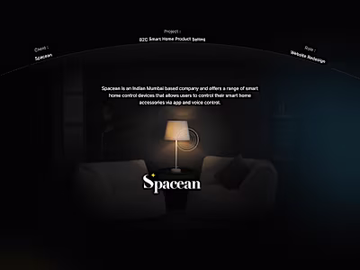 Portfolio UI/UX Design for Spacean 
