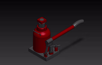 3D Model Of A Hydraulic Jack Arm | SolidWorks