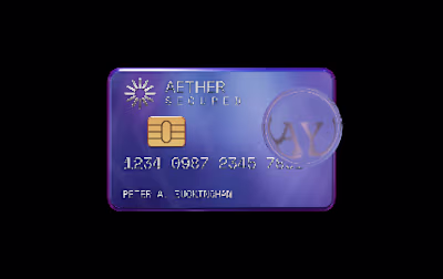 Innovative Floating Credit Card Design for Online Transactions