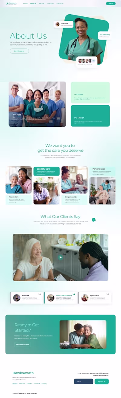 Health Caregivers Platform – UI/UX Design