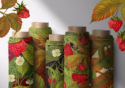 Reine Des Belges (Strawberry Field Print Design)
