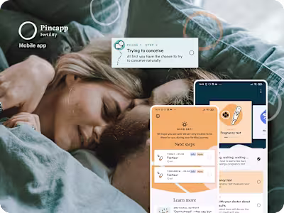 Creation of new features for the mobile app Pineapp Fertility
