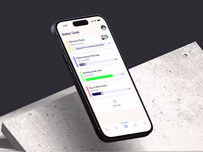 Steller Goals | Mobile App Design